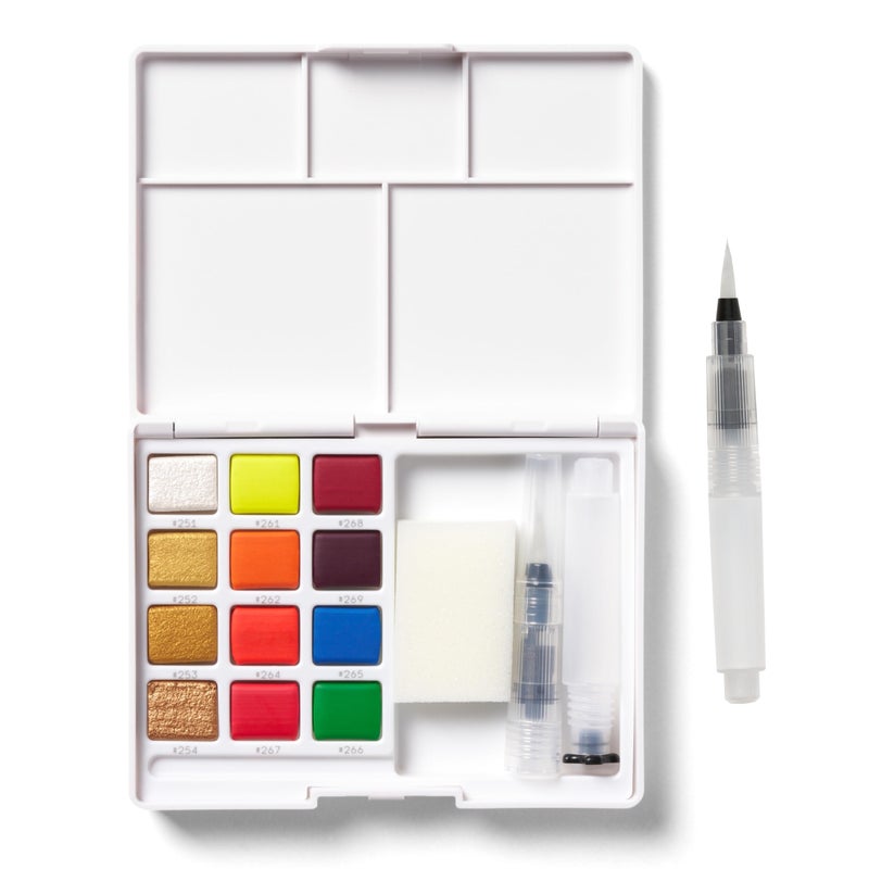 SAKURA Pocket Set Koi Watercolor Kit, 12 Colors Count - Image 1